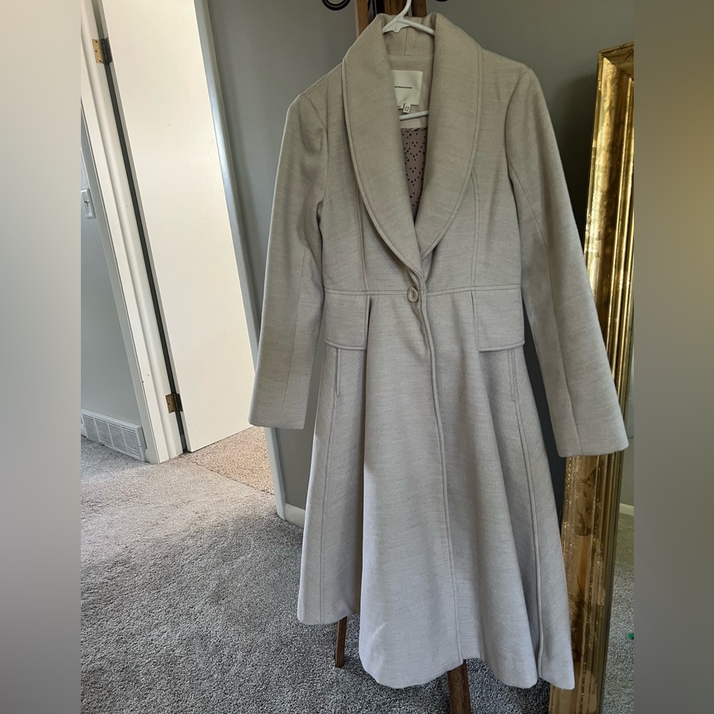 Anthropologie Evaline Textured Coat. Size 6. Worn once. Excellent condition. - Picture 3 of 6